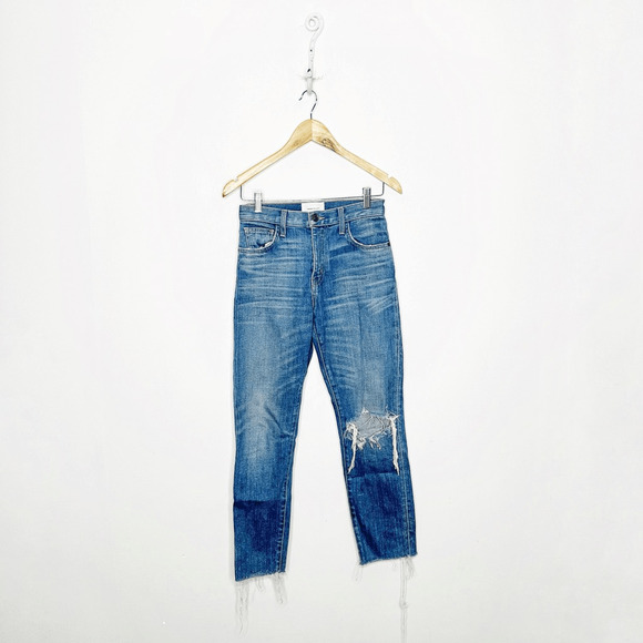 CURRENT/ELLLIOTT Vintage Crop Slim Straight Leg Jean Ultimate Love womens 25 - Picture 1 of 7